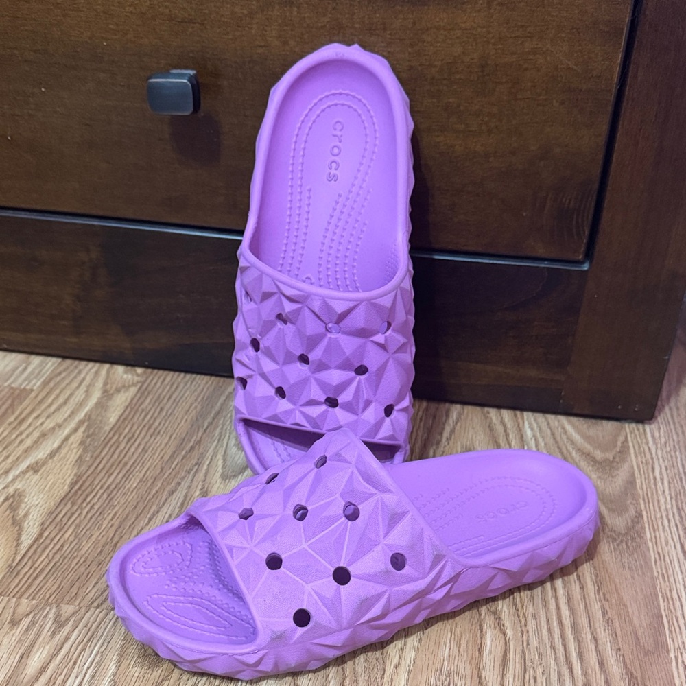 CROCS Women's Lavender Purple Slide Sandals
